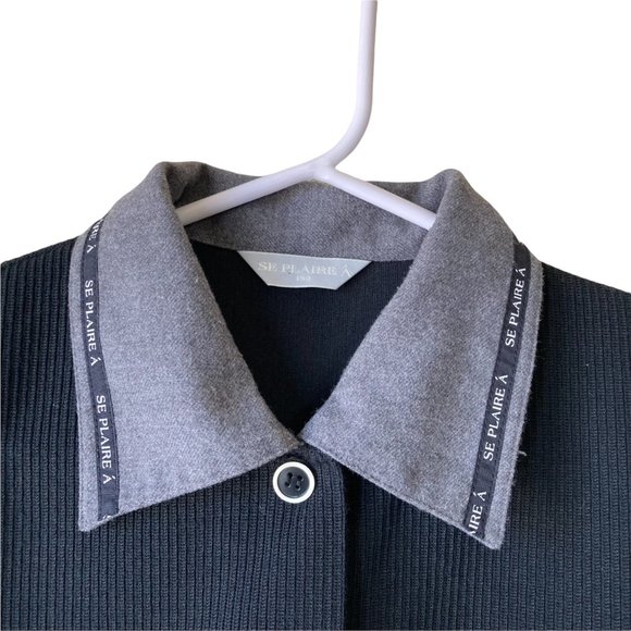 Y2K Style Ribbed Knit Cropped Button Up - Picture 4 of 6